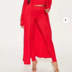 Fashion Nova Vibrant Red 3-Piece Set